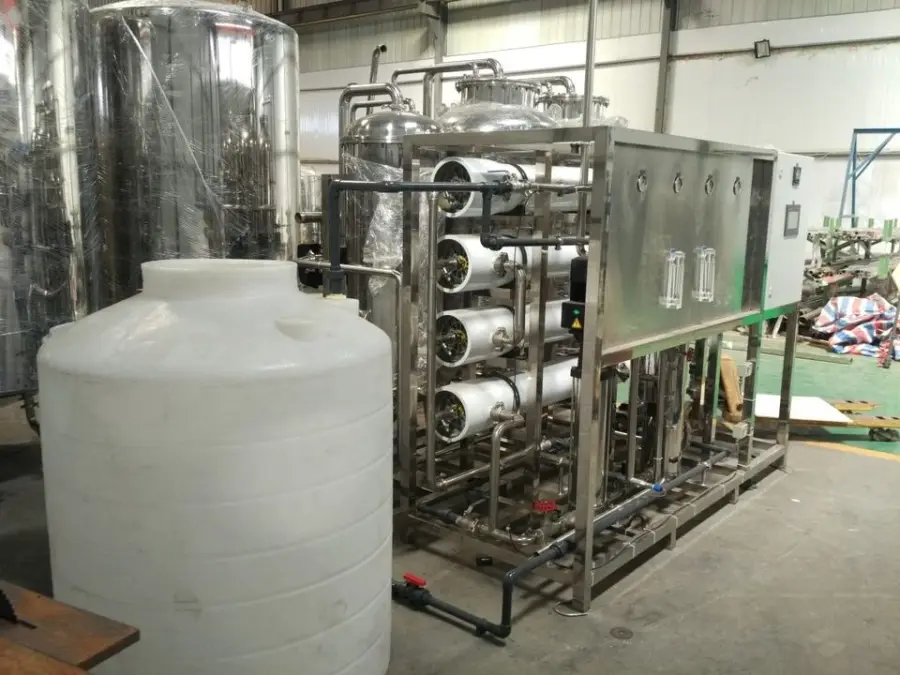 6000L/H Custom 98% Desalination Rate PLC Controlled RO Water Purification System with Pump and Motor for Automatic Opera — view 5