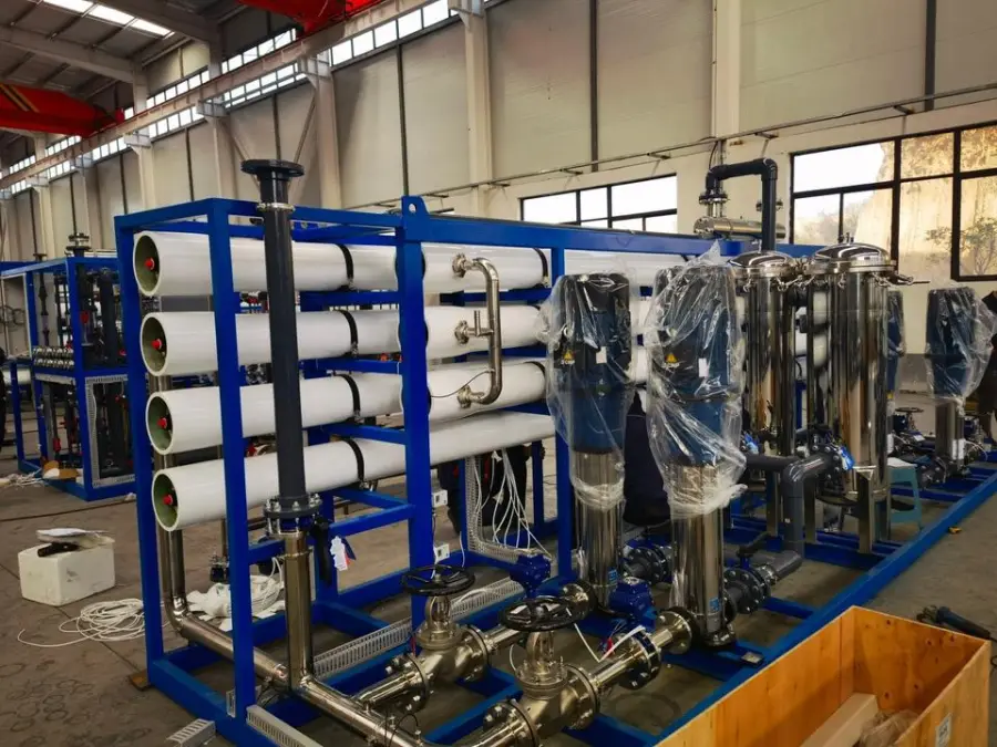 50T/H Waste Water Recycling Cooling Tower Ultrafiltration Reverse Osmosis Membrane Water Treatment System Pressure Vessel Pump — image 4