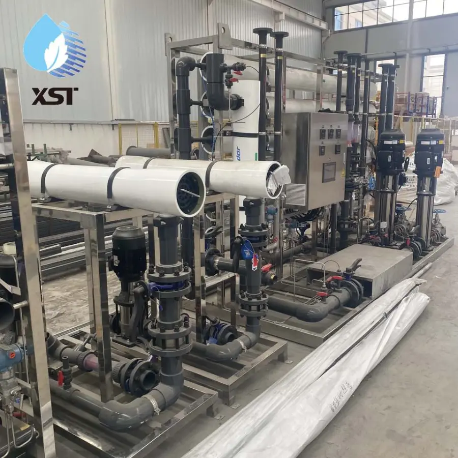 12000T/H Custom 98% Desalination Rate PLC Controlled RO Water Purification System with Pump and Motor — view 2