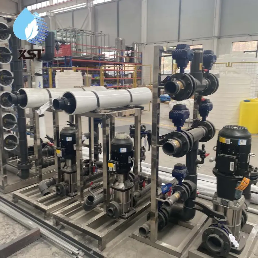 12000T/H Custom 98% Desalination Rate PLC Controlled RO Water Purification System with Pump and Motor — view 3