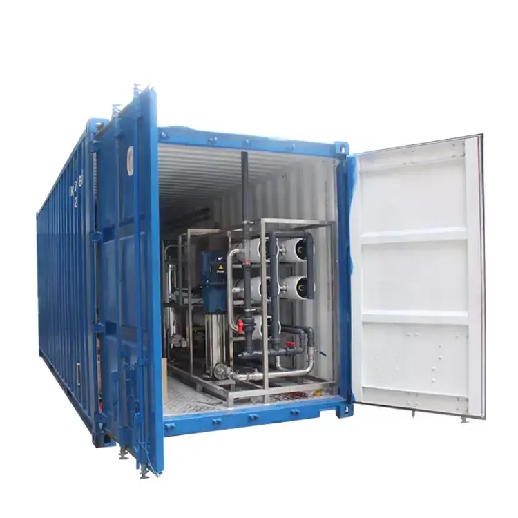 20000L/Hour 40GP Containerized Salty Seawater Desalination Machine with PLC Pump & Motor RO Purifier — image 5