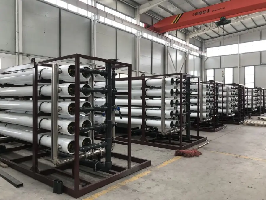 RO Pure Water Machine Reverse Osmosis System Desalination with Pressure Vessel Pump PLC 10000L/Hour Well Tap Water Purification — image 4