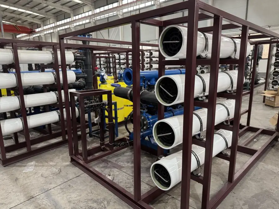 RO Pure Water Machine Reverse Osmosis System Desalination with Pressure Vessel Pump PLC 10000L/Hour Well Tap Water Purification — image 7