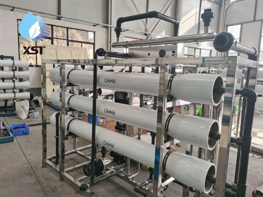 Reverse Osmosis Water Filter System with Pump Motor Pressure Vessel & PLC-High Efficiency Desalination & Softening 95-98 — view 1