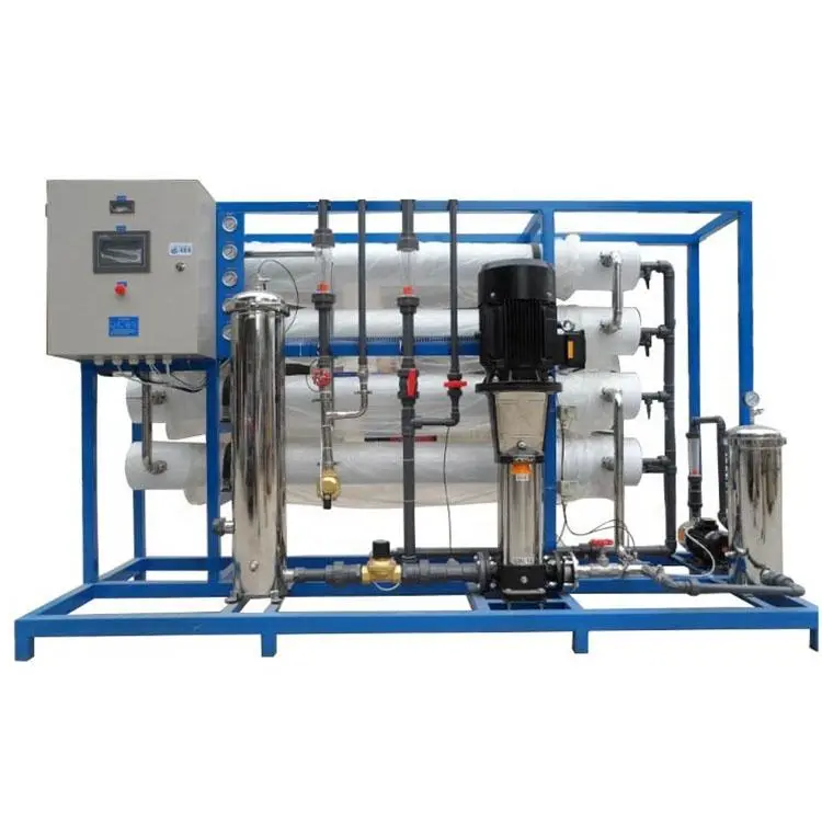 10000L/H High Efficiency Brackish Water Purifier with PLC Pump & Motor for Drinking RO Water Treatment Plant — view 1