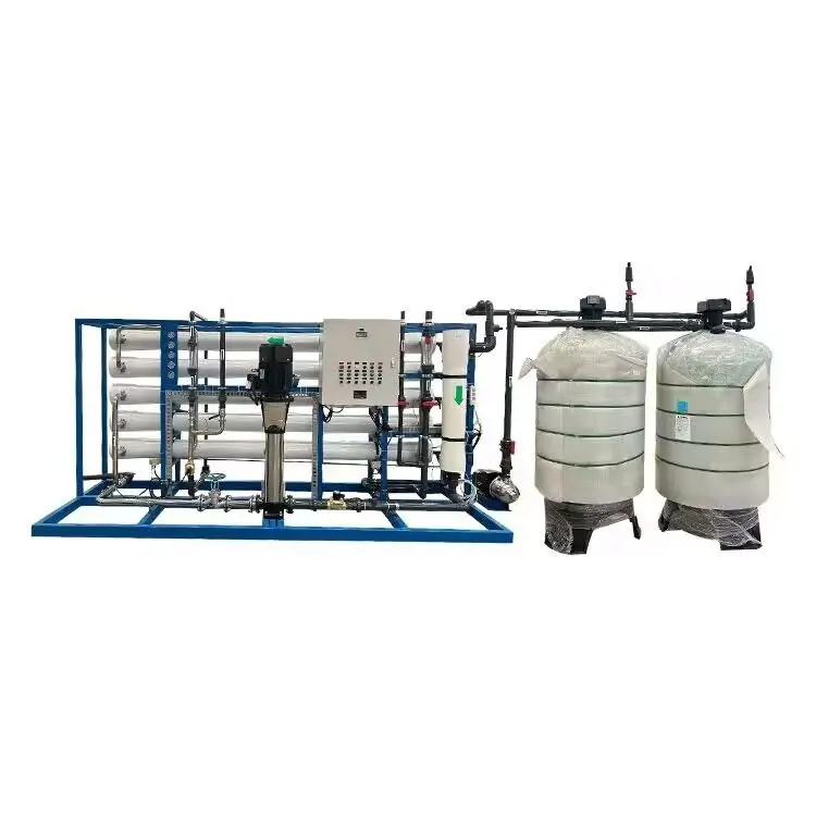 10000L/H High Efficiency Brackish Water Purifier with PLC Pump & Motor for Drinking RO Water Treatment Plant — view 2