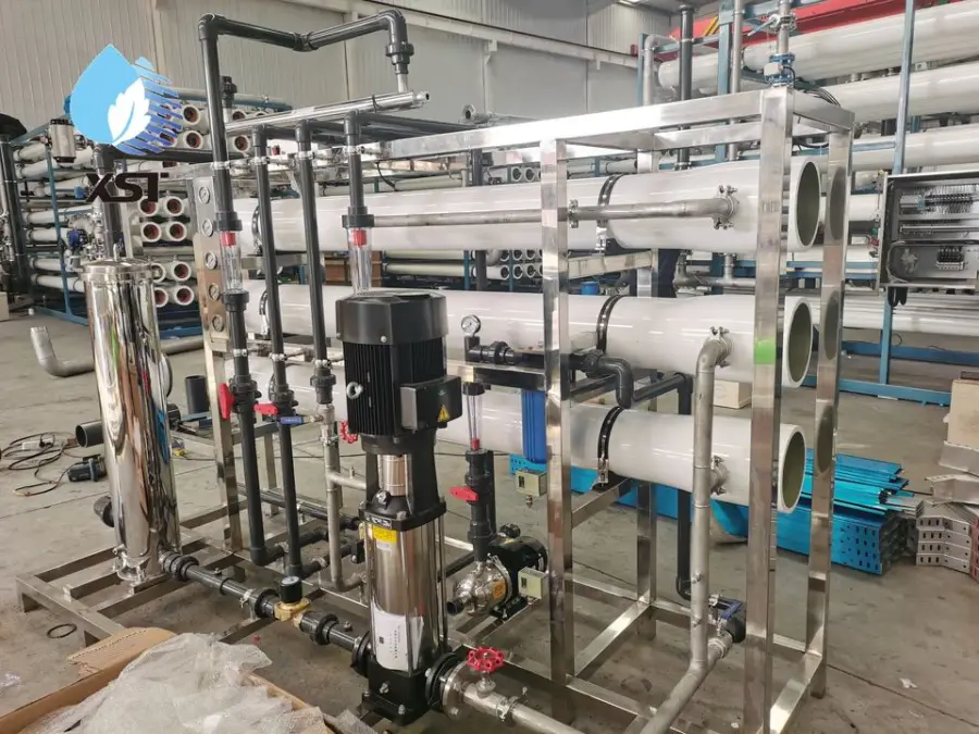 Reverse Osmosis Water Filter System with Pump Motor Pressure Vessel & PLC-High Efficiency Desalination & Softening 95-98 — view 4