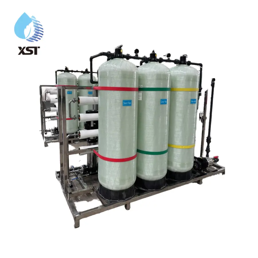 Commercial RO Drinking Water Treatment Machine Reverse Osmosis System Inversa Water Purifier Pump Pressure Vessel 500L/H — view 4