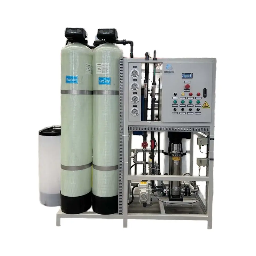 Commercial RO Drinking Water Treatment Machine Reverse Osmosis System Inversa Water Purifier Pump Pressure Vessel 500L/H — view 5
