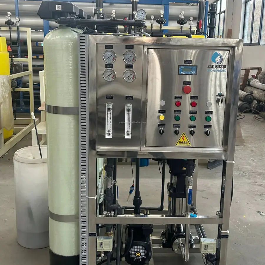 500L/Hour Pure Water Purifying RO System with Pump Motor & PLC Core Components — view 1