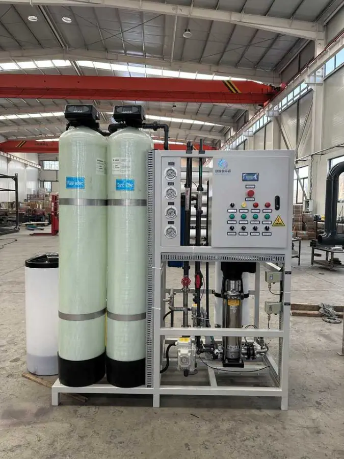 500L/Hour Pure Water Purifying RO System with Pump Motor & PLC Core Components — image 3