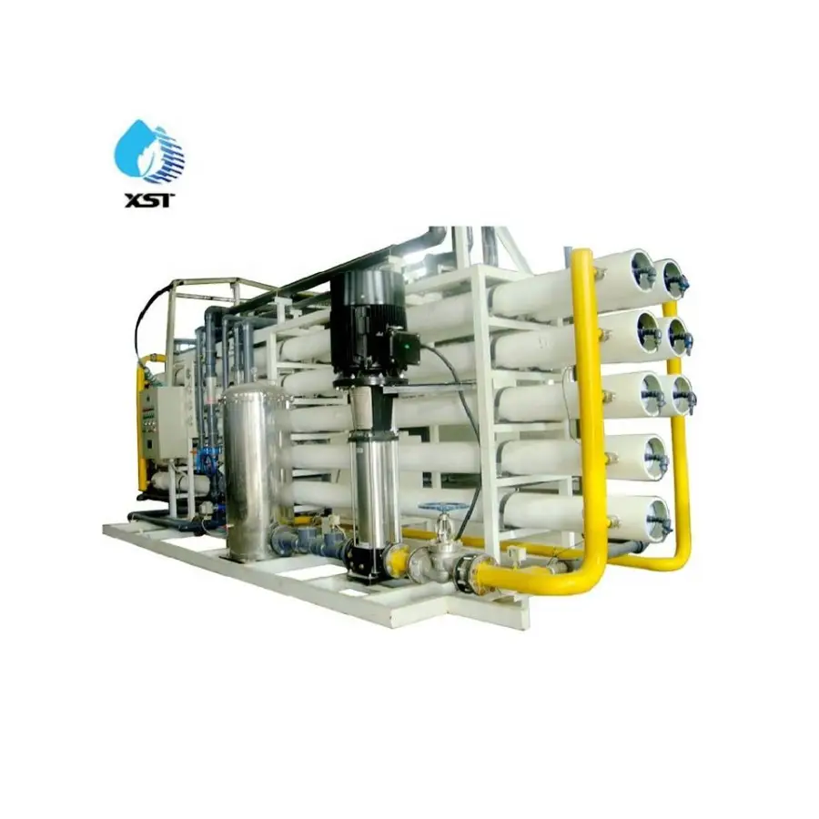 50M3/H Pure Drinking Water Treatment System with PLC Controlled High Efficiency Reverse Osmosis Seawater Desalination Pl — view 1
