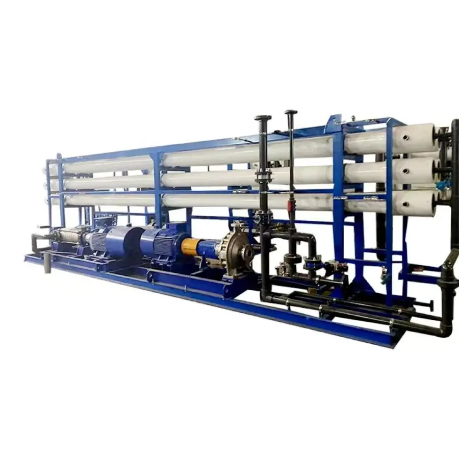 50M3/H Pure Drinking Water Treatment System with PLC Controlled High Efficiency Reverse Osmosis Seawater Desalination Plant — image 4