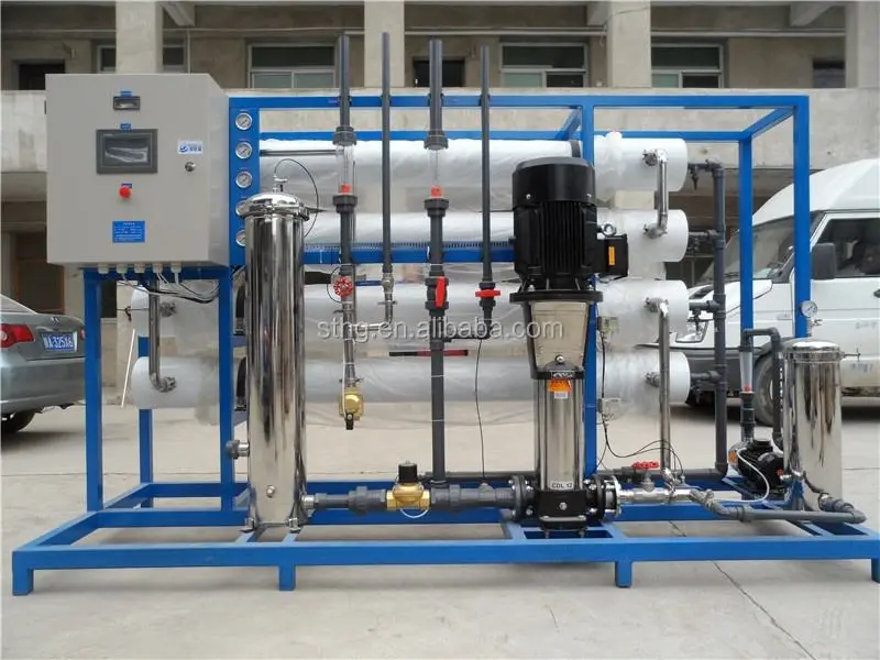 8000L/H High Quality Outdoor Borehole Brackish Water Filter System with PLC Pump & Motor Reverse Osmosis Desalination — image 4