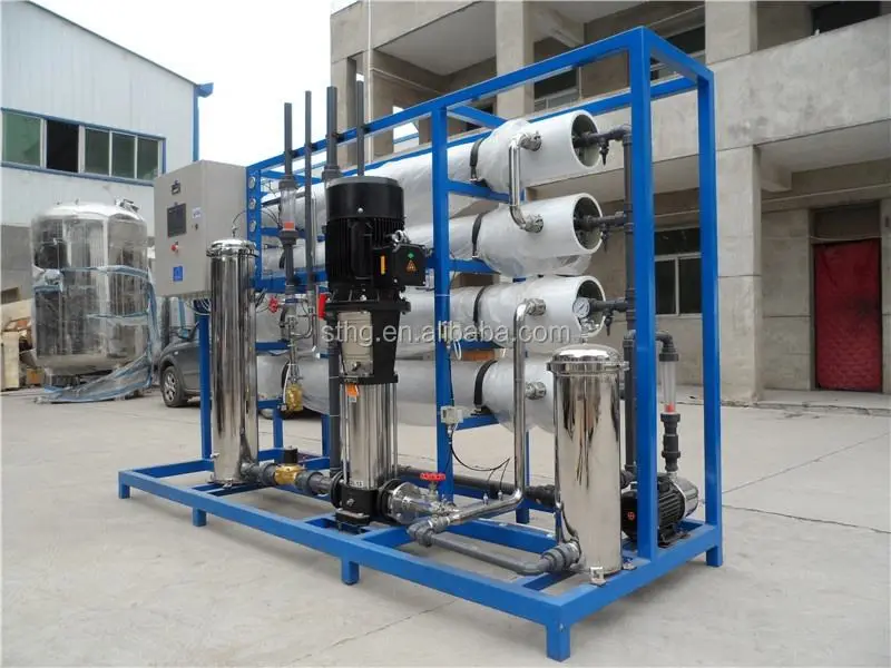 8000L/H High Quality Outdoor Borehole Brackish Water Filter System with PLC Pump & Motor Reverse Osmosis Desalination — image 5