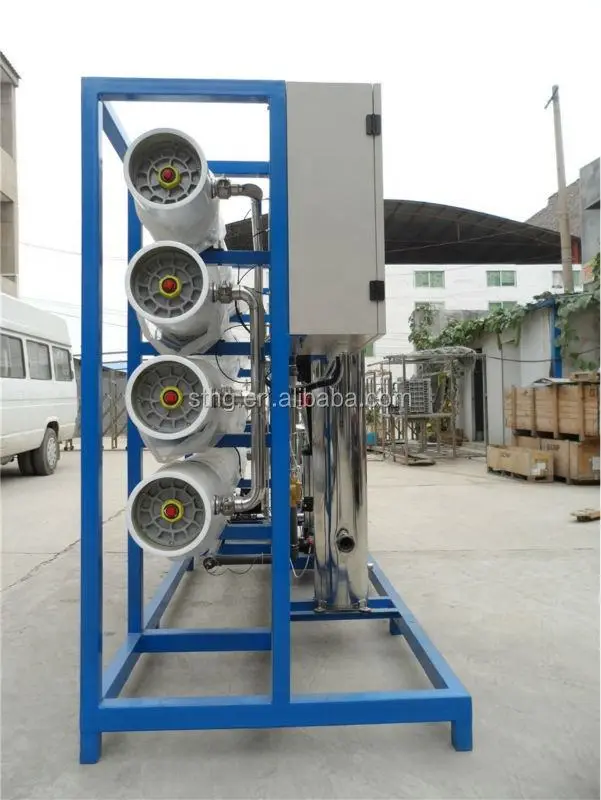 8000L/H High Quality Outdoor Borehole Brackish Water Filter System with PLC Pump & Motor Reverse Osmosis Desalination — image 6