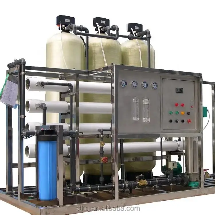 2000L/H PLC Controlled Water Treatment Equipment Pump Motor for Groundwater Well Water Reverse Osmosis (ISO9001 CE Certi — view 1