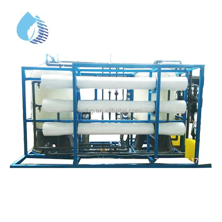 5000L/H Borehole Salty Water Treatment Machinery BWRO with Pump Motor PLC & Pressure Vessel — image 3