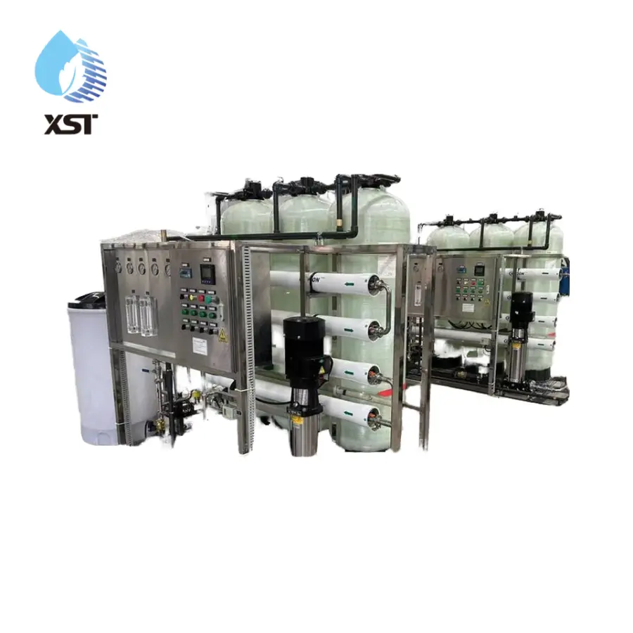 5000L/H Borehole Salty Water Treatment Machinery BWRO with Pump Motor PLC & Pressure Vessel — image 7