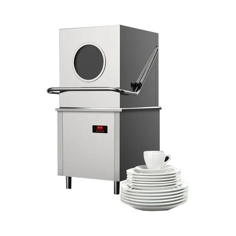 TV80D 304 Stainless Steel Lift Commercial Dishwasher Free-Standing Hood Type Dishwasher Electrico for Restaurant Htel Use — image 3