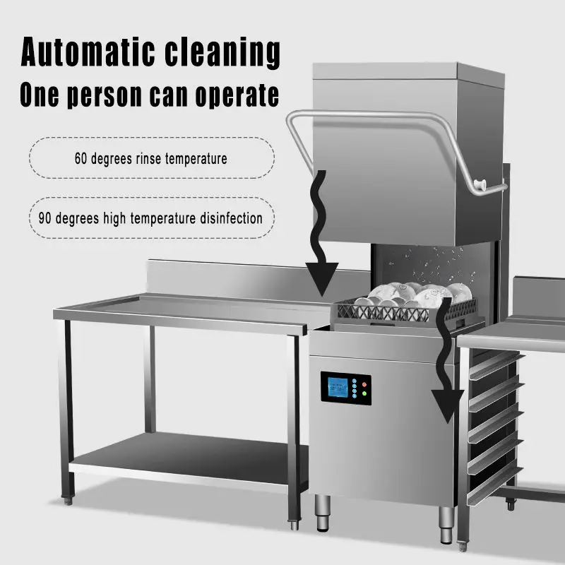 Full Automatic Electric Commercial Dishwasher Freestanding Wash Dishes Machine Dishwashing Machine Modern Automatic Dishwasher — image 4