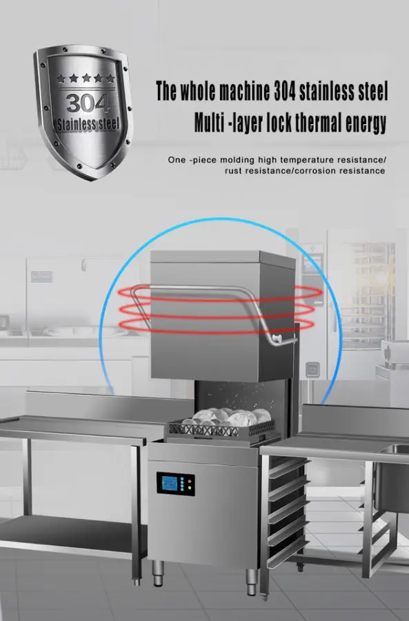 Full Automatic Electric Commercial Dishwasher Freestanding Wash Dishes Machine Dishwashing Machine Modern Automatic Dishwasher — image 5