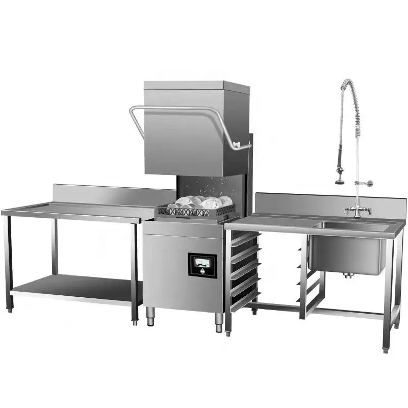 Factory OEM Wholesale Hotel Freestanding Commerce Electric220v 110v Dishwashers 304 Stainless Steel Fully Automatic Dishwasher — image 5