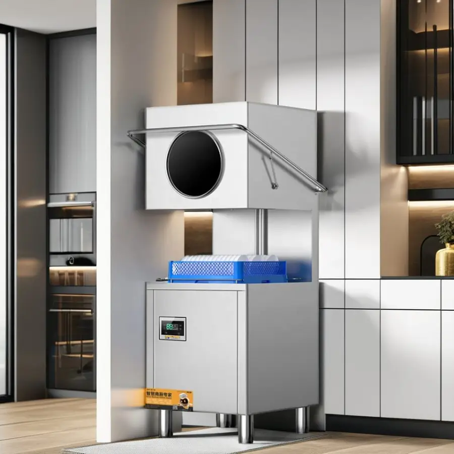 Modern High Efficient Energy Saving Automatic Dish Washer Kitchen Hotel Restaurant Vertical Machine Dishwashing — image 6