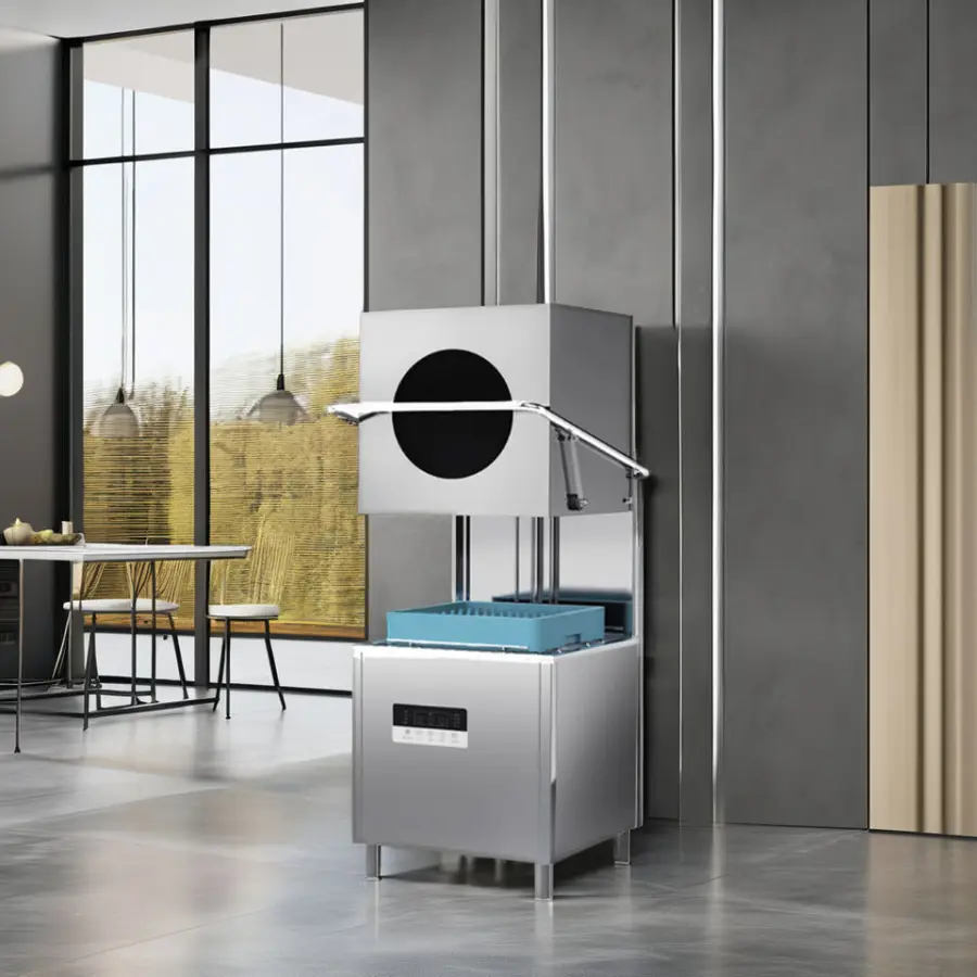 Modern High Efficient Energy Saving Automatic Dish Washer Kitchen Hotel Restaurant Vertical Machine Dishwashing — image 7