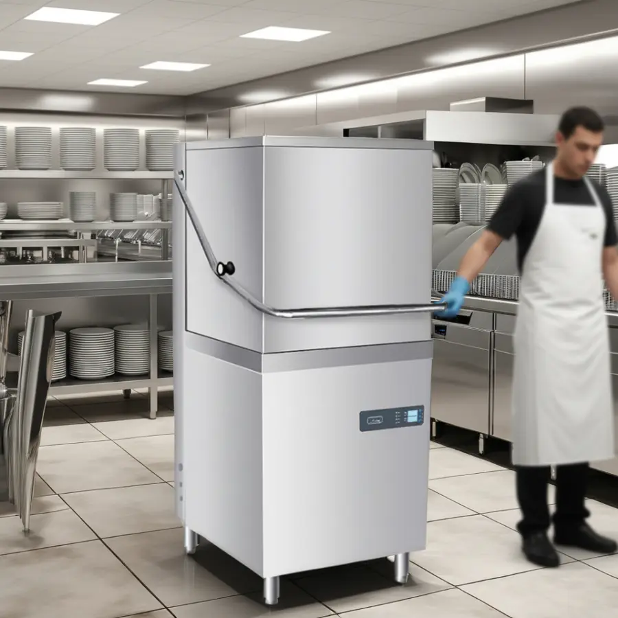 Dish-washing Machine Automatic Commercial Dishwasher Modern Kitchen Equipment Stainless Steel Dishwashing Machine — view 1