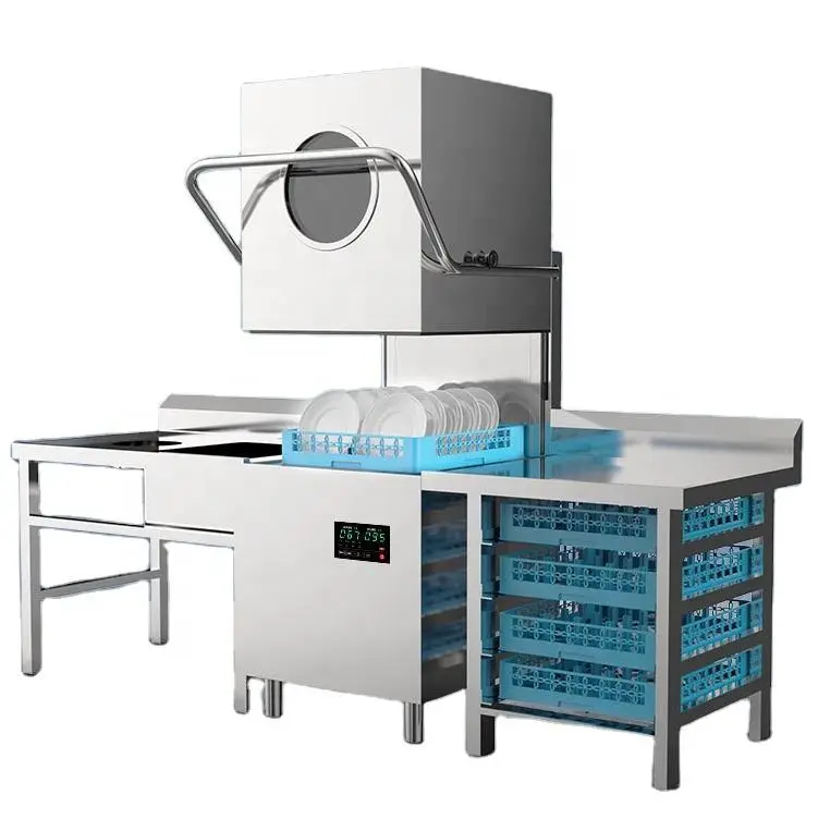 Smart Dish Washing Machine CE High Capacity China Automatic Commercial Dish Washer Dishwasher Restaurant Dishwashing Mac — view 1