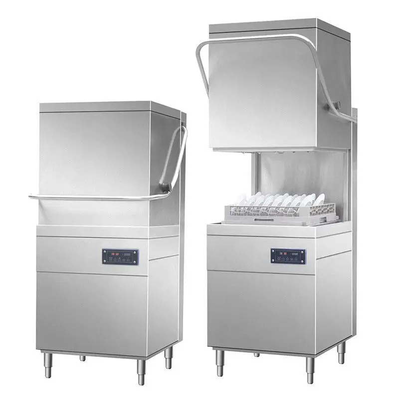 Large-Capacity Stainless Hood Type Freestanding Dishwasher Restaurant Commercial Electric Saving Energy Dishwasher Machine — image 6