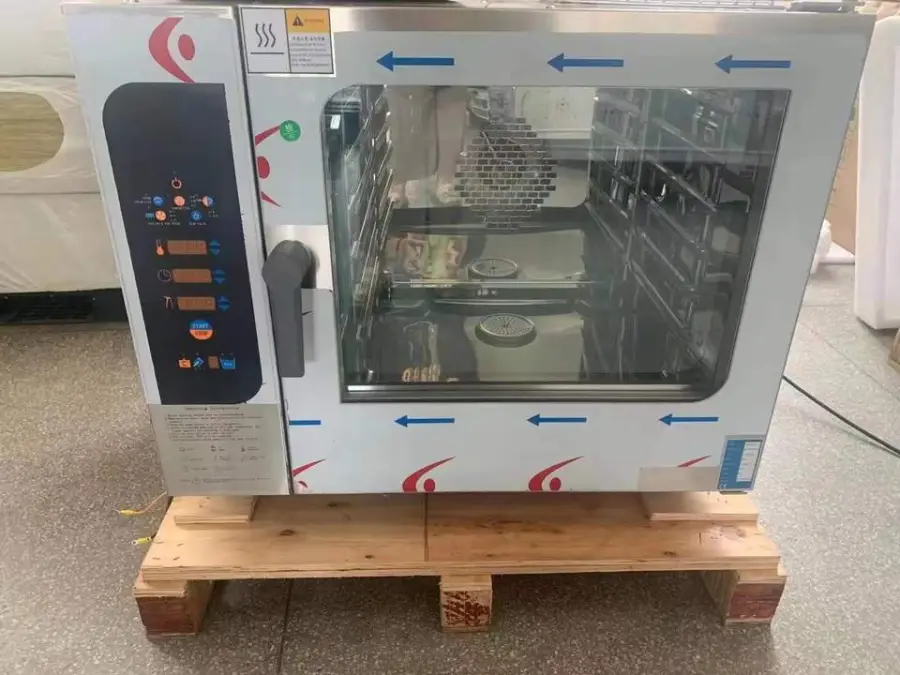 New Commercial Gas-electric 4-tray Hot air Convection Spray Multifunctional Steam Oven with Digital Control — image 4
