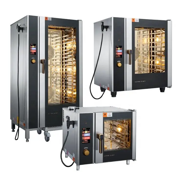 China Manufacturer Convection Commercial 10-tray Electric Gas for Baking Bread and Cakesmultifunctional Smart Steam Oven — image 4