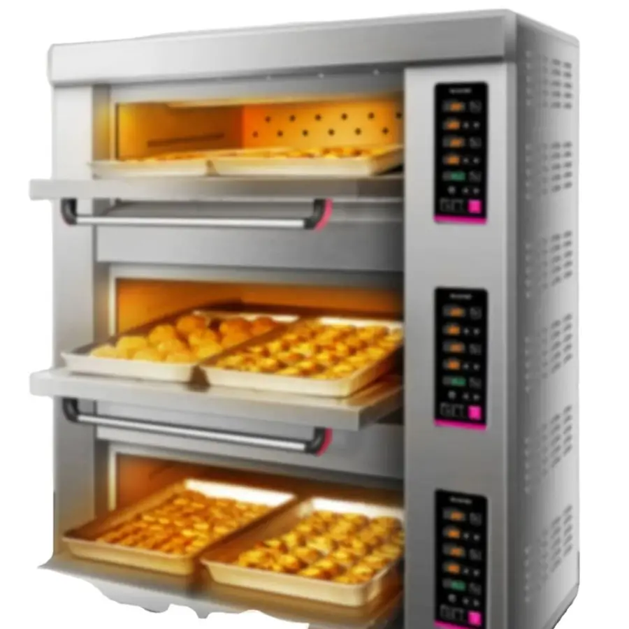 Hot Selling Factory Price Double Layer Industrial Portable Commercial Bakery Microcomputer Control Deck Oven Malaysia — image 3