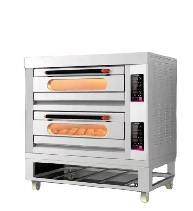 Hot Selling Factory Price Double Layer Industrial Portable Commercial Bakery Microcomputer Control Deck Oven Malaysia — image 5