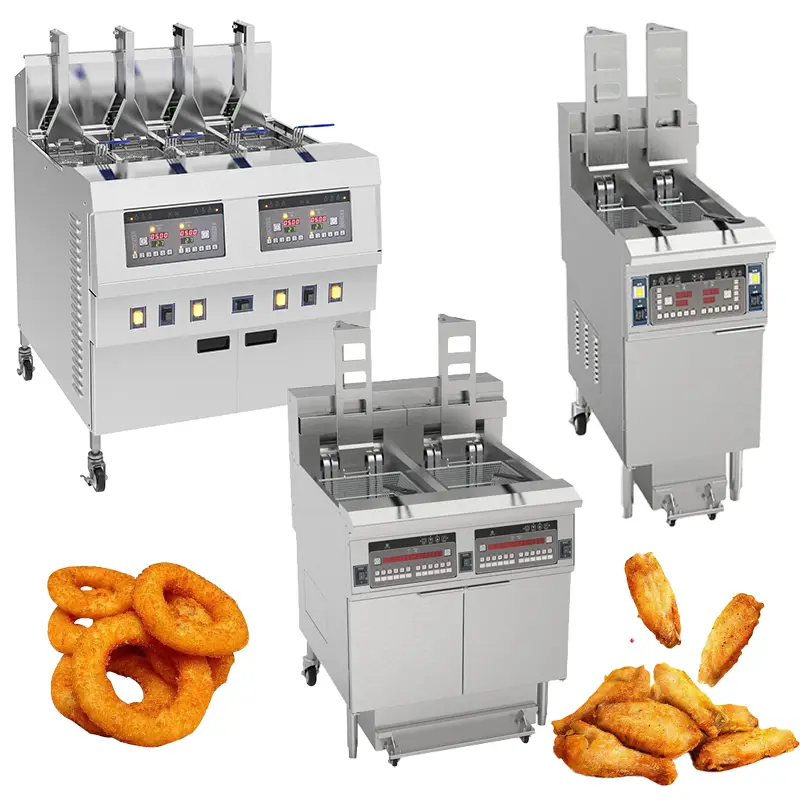 Commercial Deep Fryer with Single and Double Cylinders, Temperature Control and Timer, Large Frying Basket, Suitable for KFC — image 6