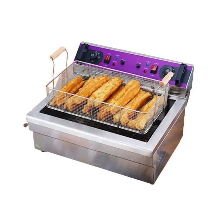 Commercial Deep Fryer with Single and Double Cylinders, Temperature Control and Timer, Large Frying Basket, Suitable for KFC — image 4