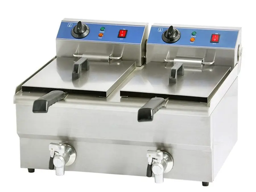 Commercial Deep Fryer with Single and Double Cylinders, Temperature Control and Timer, Large Frying Basket, Suitable for KFC — image 5