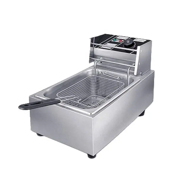 Commercial Deep Fryer with Single and Double Cylinders, Temperature Control and Timer, Large Frying Basket, Suitable for KFC — image 6