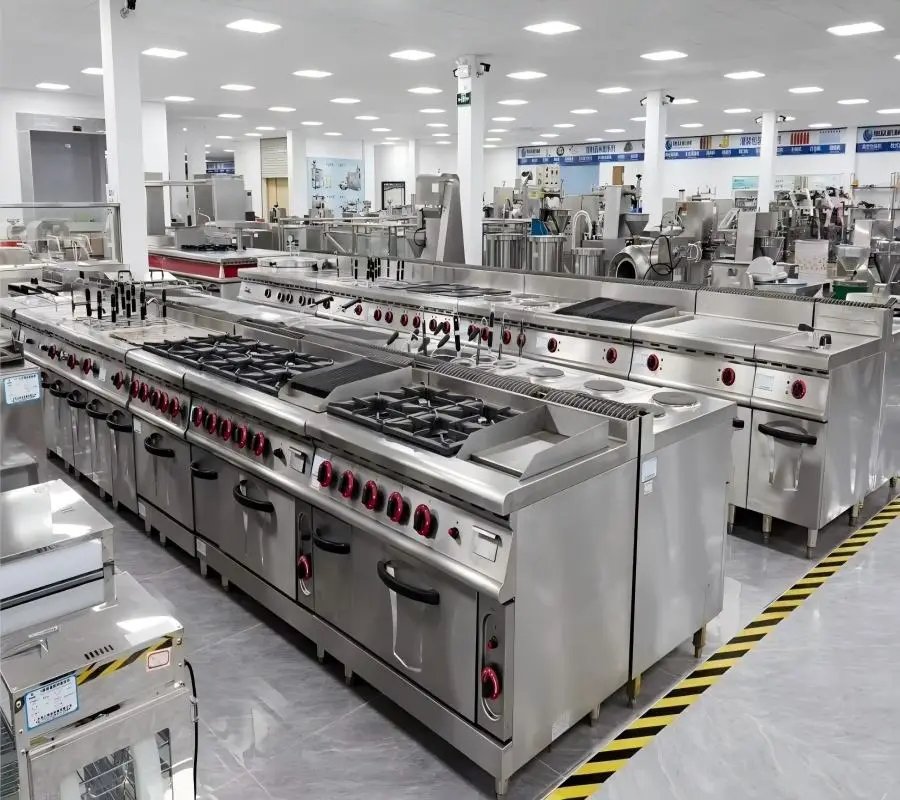 Factory-customized Kitchen Equipment Sets Commercial Restaurant Kitchen Equipment 10 Burners Gas Cooking Range with Oven — image 3