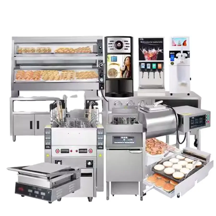 Factory OEM Commercial Deep Fryer with Automatic Lifting System,and Oil Filtration Cart, Suitable for Fried Chicken Shops. — image 7
