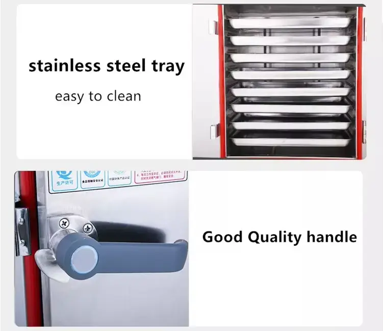 Factory Multifunction Commercial Electric Stainless Steel Food Steamer Cabinet 4-24 Trays Digital Display Touchscreen Energy — image 4
