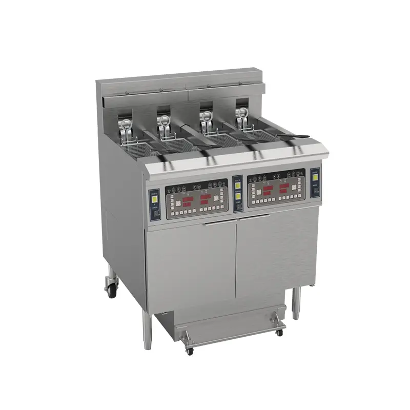 OEM Factory 13.5kw One Pot Two Baskets Electric Automatically Lift Electric Commercial Deep Fryer Automatic Lifting Deep — view 1