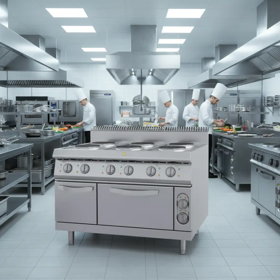 Electric 6-Burner Commercial Kitchen Range Stove Stainless Steel 304 Oven Dual Zone Control for Restaurant Hotel Use — image 6