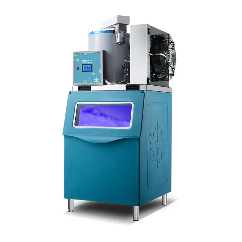 Hengzhi Commercial Snow Flake Ice Machine Commercial Thin Ice Machine 500kg Large Output Supermarket Seafood Buffet Auto — view 1