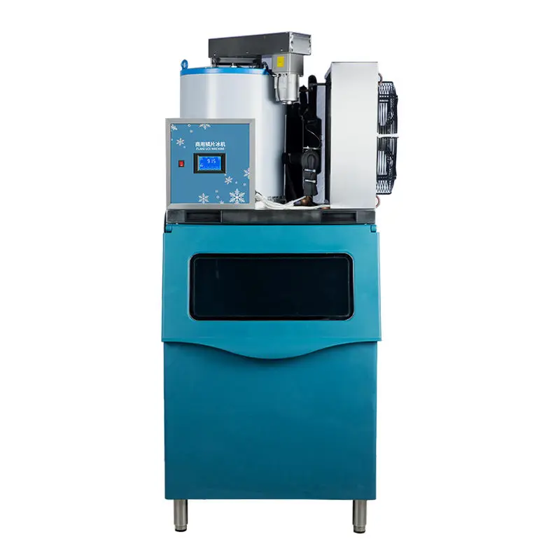 Hengzhi Commercial Snow Flake Ice Machine Commercial Thin Ice Machine 500kg Large Output Supermarket Seafood Buffet Auto — view 2
