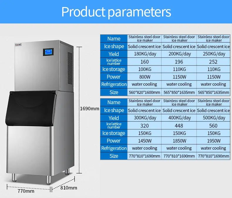 High Capacity Automatic Crescent Shape Ice Maker Machine Split Ice Machine Maker Ice Moon Making Machine — image 6