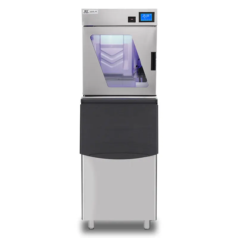 HENGZHI Commercial Ice Maker Large Capacity Ice Cube & Block Making Machine 220V/110V Automatic Defrost CE Certified — view 2