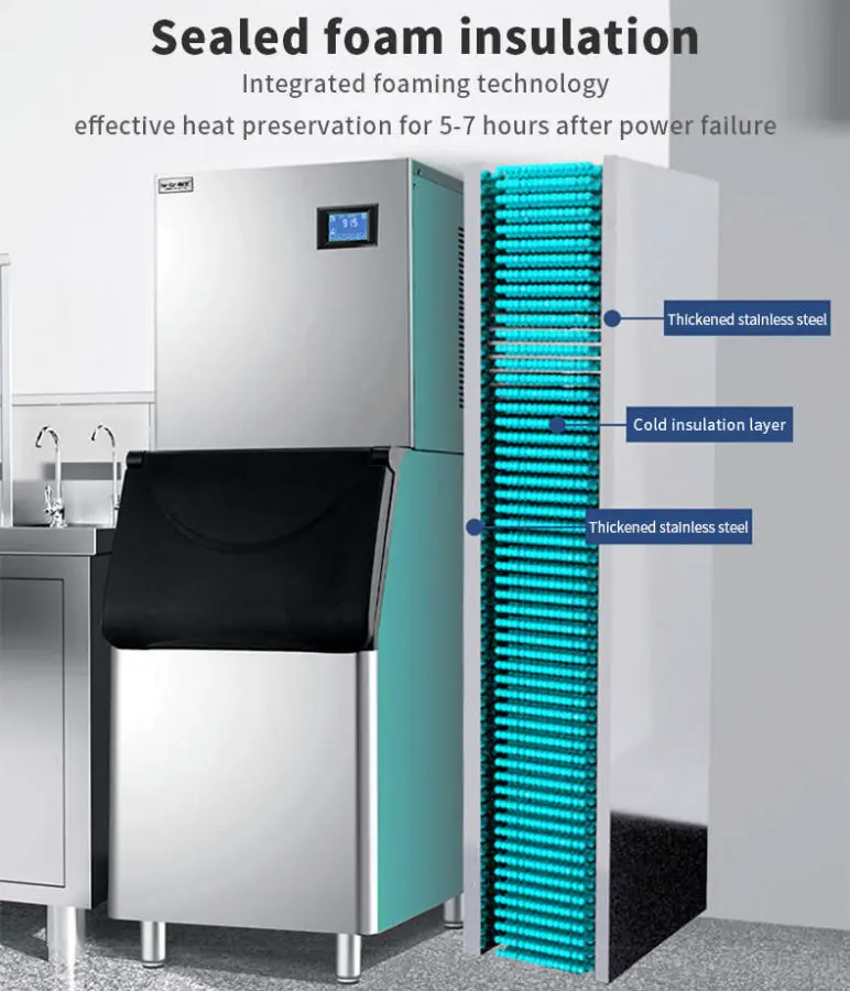 High Capacity Automatic Crescent Shape Ice Maker Machine Split Ice Machine Maker Ice Moon Making Machine — image 7
